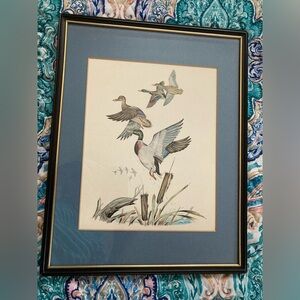 Vtg James Lockhart print of mallards. Great gift for nature lovers